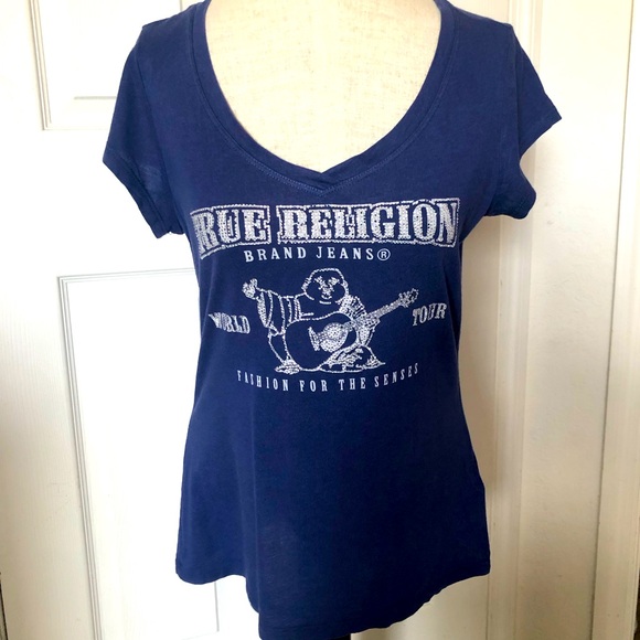 True Religion Bling Buddha Tee - Picture 1 of 12